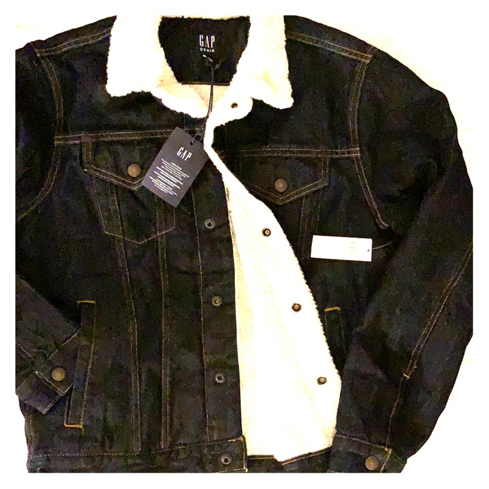 Gap Brand New Denim Jean Sherpa jacket